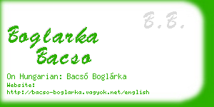 boglarka bacso business card